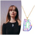 Adbnpza Necklaces For Women Letter Necklace Pendant 26 English Color