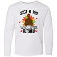 thumbnail image 3 of Inktastic Thanksgiving Funny Kids Turkey Long Sleeve Youth T-Shirt, 3 of 5