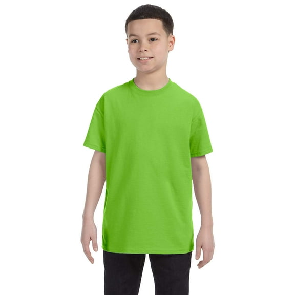 Hanes Youth Tagless Tee , 54500 , Lime , Small