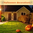thumbnail image 3 of QLUEWX Halloween Spider Web Decorations, 7m Black Triangular Spider Web, Stretchable Cobweb Prop for Indoor Outdoor Yard Porch Haunted House Halloween Party Decor, 3 of 5