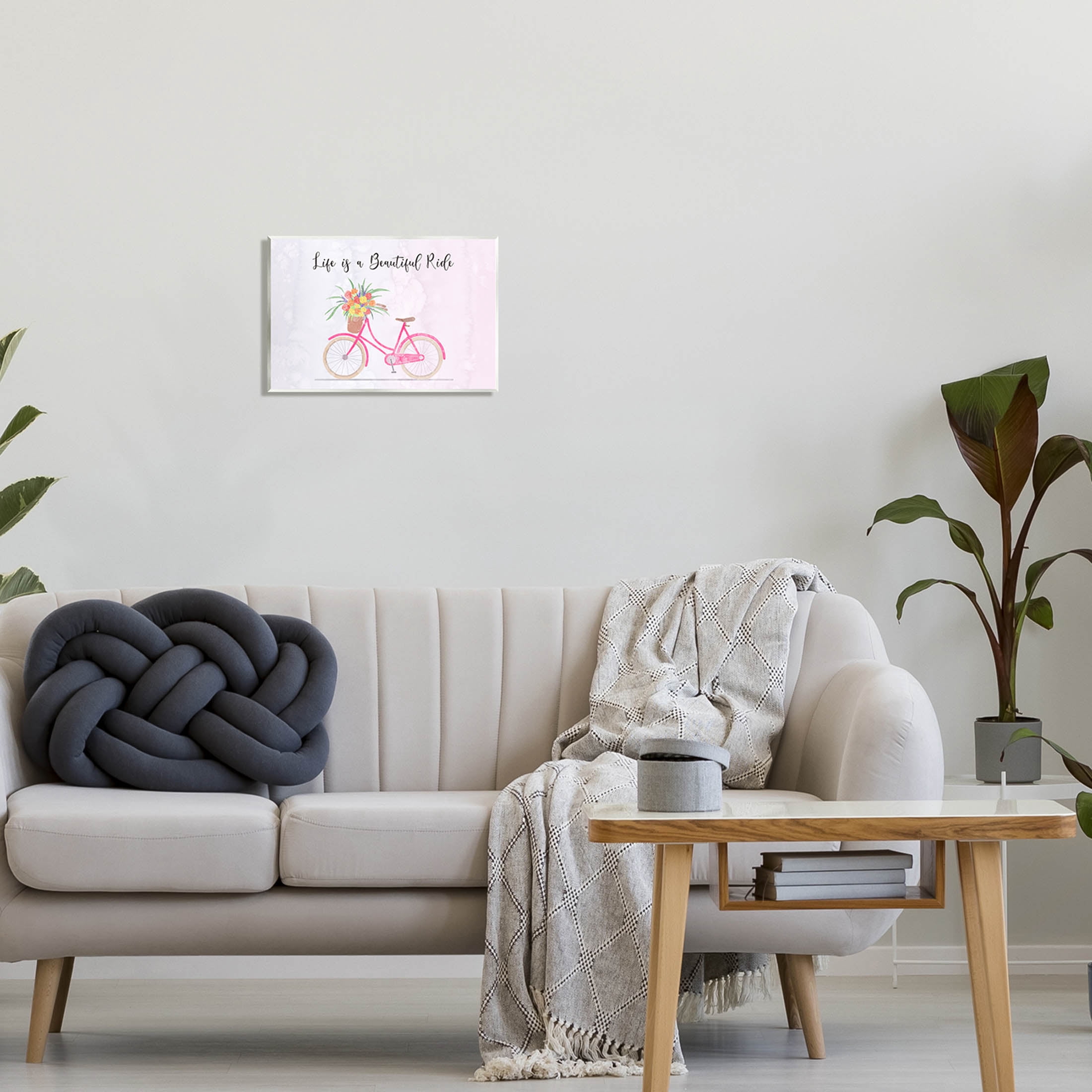Life Is A Beautiful Ride Bicycle Inspirational Graphic Art Unframed Art Print Wall Art