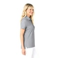 thumbnail image 4 of Zfeel Oceanside Heather Polo for Women, Short Sleeve Collared Classic Polo Shirt, Classic Blue Heather, 2XL, 4 of 6