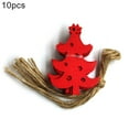 thumbnail image 1 of 10Pcs Wooden  Tree Deer Snowflake Hole Rope Hanging Ornaments Home Decor, 1 of 7