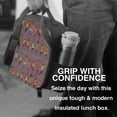 thumbnail image 6 of Zufioo African Women Insulated Lunch Bag,600D Polyester Oxford Fabric, Leakproof & Reusable Lunch Tote, Adjustable Shoulder Strap,Food Freshness Keeper with Utensils, 6 of 7