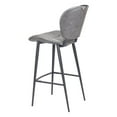 thumbnail image 4 of Terrence Barstool Vintage Gray Barstool, Modern Style, Plush and durable faux leather fabric, Plywood, Indoor Bar, 4 of 12