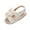 White, variant on IROINNID Infant Girls First Walking Summer Sandals Soft Sole Non-slip Butterfly Press Buckle Sandals, Size 0-15M