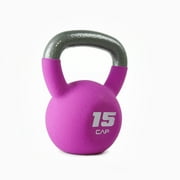 CAP, 15lb Neoprene Coated Kettlebell, Purple