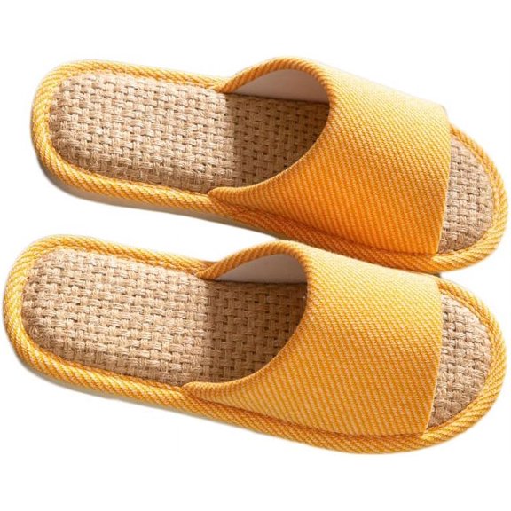 Cloth Linen Slippers Indoor Summer Silent for Women and Men