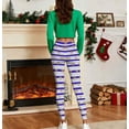 thumbnail image 5 of Gamivast Yoga Pants Women High Waist Stretch Casual Soft Bottoms Striped Pull on Tummy Control Graphic Leggings Trendy Ankle Length Funny Christmas Leggings, 5 of 6
