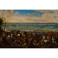 thumbnail image 2 of Adam Frans van der Meulen 24x17 Black Ornate Framed Double Matted Museum Art Print Titled: Battle of Torino Meulen, 2 of 5