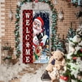 thumbnail image 3 of Christmas Door Cover Decoration, Christmas Snowman Santa Claus Snowflake Merry Christmas Door Cover, Winter Snowman Backdrop Background Banner For Front Door Porch Xmas Party Decor Supplies, 36X70IN, 3 of 5