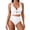 White, variant on Women's Sexy Push-up Bikini Two-piece Swimsuit Army Green L