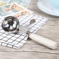 thumbnail image 2 of Ice Ball Spoon, Stainless Steel Cookie Scoop Plastic Handle Ice Cream Scoop Server Cookie Fruit Dessert Ball Digger Multicolour Size for Kitchen Cafe (6.8CM), 2 of 3