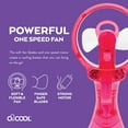 thumbnail image 4 of O2COOL Deluxe Handheld Battery Powered Water Misting Fan Pink - New 3.7 inch by 10.6 inch, 4 of 8