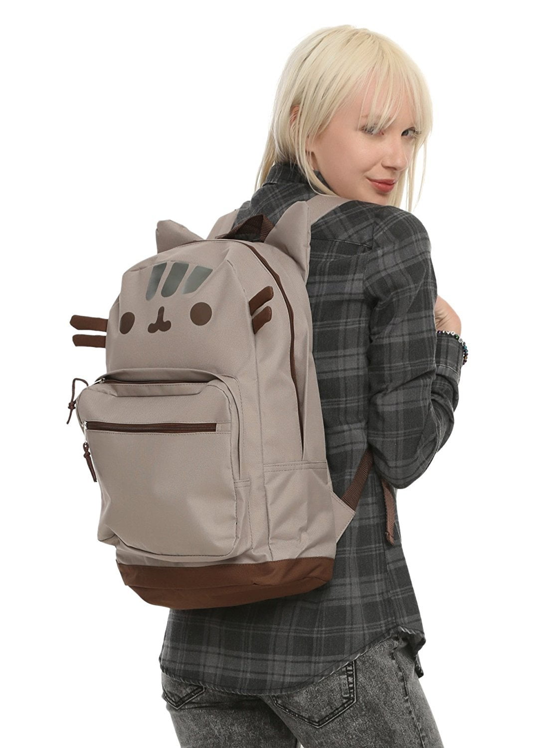 pusheen cat face backpack