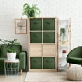 thumbnail image 3 of Sorbus 13 Inch Collapsible Fabric Storage Cubes, 6 Foldable Baskets for Organizing for Closet, Shelves, Clothes, Toys, Books, Dark Green, 3 of 6