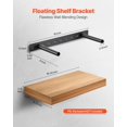 thumbnail image 3 of STAWAY 16" Heavy Duty Concealed Floating Shelf Brackets - Supports 150 lbs, Rust-Resistant, Easy Install for Home & Office - Minimalist Design, 3 of 9