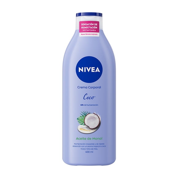 Crema corporal NIVEA Senses humectante coco y aceite de monoï 400 ml