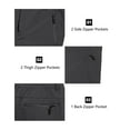 thumbnail image 6 of Little Donkey Andy Men's Hiking Snow Pants, Fleece Lined Ski Pants Insulated Softshell Pants Windproof& Water Resistant Gray M, 6 of 7