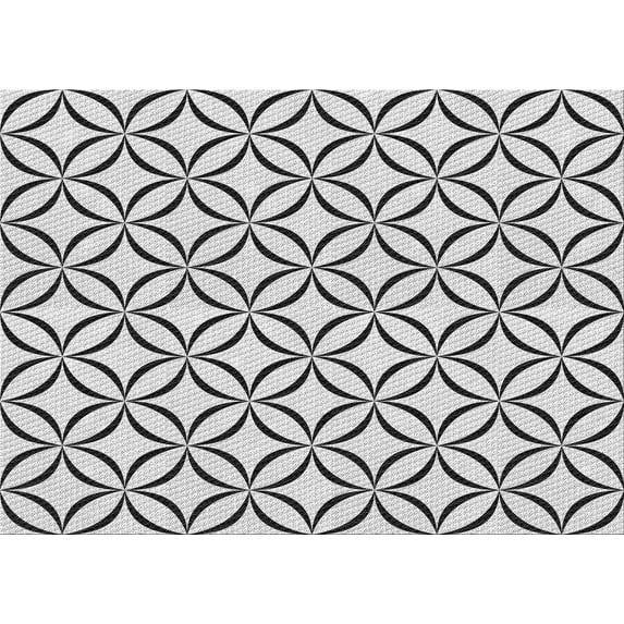 Ahgly Company Indoor Rectangle Patterned Ash Gray Area Rugs, 7' x 9'