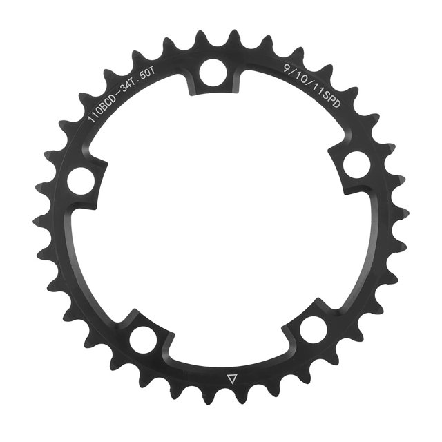 Soidarity Bielas de bicicleta de montaña de aleación, bielas de ciclo electrochapadas con estilo 110BCD, componentes reemplazables para ciclismo al aire Ciclismo 34T Soidarity OD021795-01