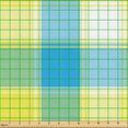 thumbnail image 2 of Ambesonne Yellow Plaid Fabric by the Yard Upholstery, Modern Fashion Tartan, 3 Yards, Deep Sky Blue and Mustard, 2 of 5