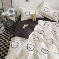 thumbnail image 1 of Ins Style Bedding Set Fashion Solid Color Washable Duvet Cover Without Comforter Pillowcases Sheet for Student Soft Home Textile, 1 of 7