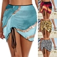 thumbnail image 2 of ZPAQI Womens Drawstring Swimsuit Cover Up Sheer Short Beach Skirt Bikini Coverups, 2 of 15