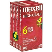 Maxell HG T-120 VHS Tape (4-Pack) (Discontinued by Manufacturer), Perfect for valued recordings By Visit the Maxell Store