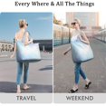thumbnail image 5 of 22 Inch Oversized Travel Bag Lightweight Canvas Weekender Duffel with Multi Pockets, Aurora Print, 5 of 5