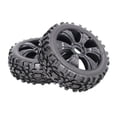 thumbnail image 3 of Tachiuwa 2 Packs 1/8 RC Remote Control Car Rubber Tyres Model Car Replacement Parts Black, 3 of 9