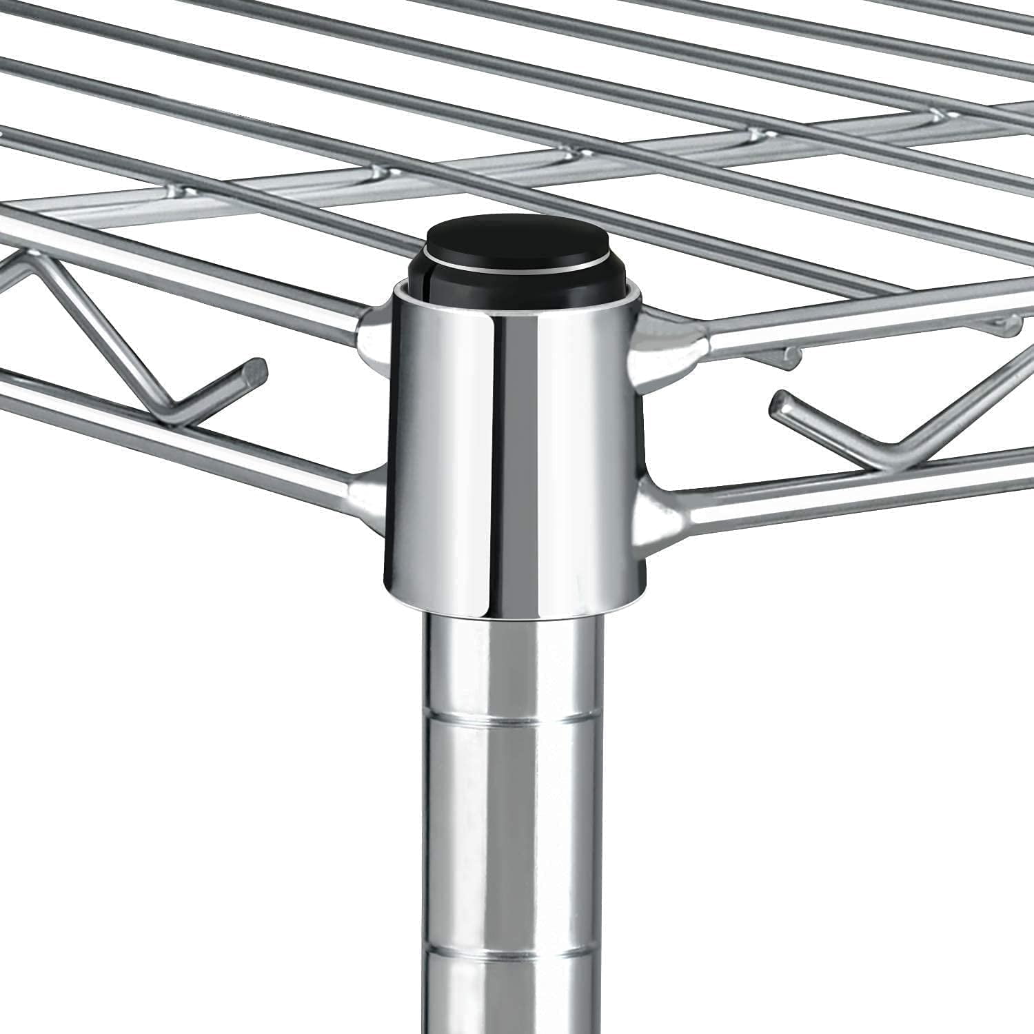 5-Shelf Shelving Shelves Unit with Wheels Steel Organizer,36"Wx14"Dx60"H,Silver