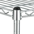 thumbnail image 5 of 5-Shelf Shelving Shelves Unit with Wheels Steel Organizer,36"Wx14"Dx60"H,Silver, 5 of 6