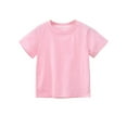 thumbnail image 3 of Girls First Day of School Outfits Set Casual Short Sleeve Tees Shorts Rainbow Socks Cotton Summer Going Out Clothes 4 Years, Pink, 3 of 4