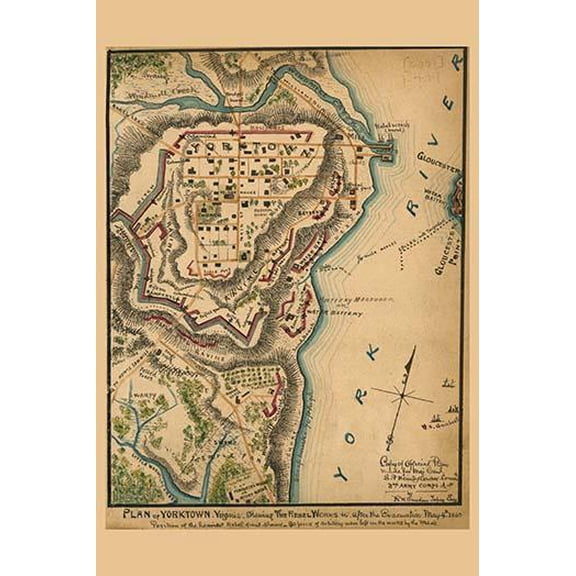 Siege of Yorktown #1- Fine Art Canvas Print (20" x 30")