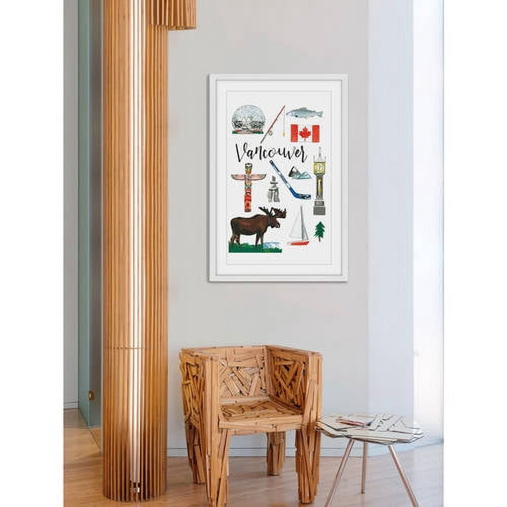 Marmont Hill "Vancouver Motif" By Molly Rosner Framed Painting Art Print, 12.0" x 1.5"