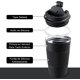 thumbnail image 2 of Termo Taza de Acero Inoxidable al Vacío 304 Vaso Termo de Doble pared a Prueba de Fugas para Viajes 500ML Vaso Aislado para Cafe con Tapa Deslizante a Prueba de Salpicaduras(Negro), 2 of 5