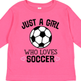 thumbnail image 4 of Inktastic Just a Girl Who Loves Soccer Girls Long Sleeve Toddler T-Shirt, 4 of 5