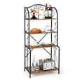 thumbnail image 1 of Costway 4-Tier Kitchen Bakers Rack Microwave Storage Rack Bookshelf for Bathroom Laundry, 1 of 10