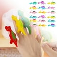 thumbnail image 1 of Peluche de gato dinosaurio de goma, juguete para lanzar, juguete para los dedos con forma de pollo para niños, juegos de volar dinosaurios, juguetes antiestrés, EasterStuffers para fiestas, 1 of 8