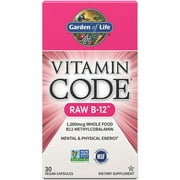 Garden of Life Vitamin Code Raw B-12, 30 Vegan Capsules