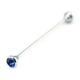 thumbnail image 5 of Opvise Men's Formal Shirt Collar Pin Rhinestone Bar Clasp Clip Barbell Lapel Stick, 5 of 8