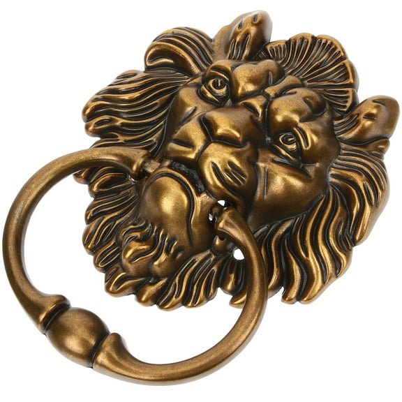 MLINS  Closet Door Knobs Lion Head Handle Locks Screen Light Brown