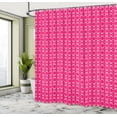 thumbnail image 4 of Ambesonne Geometric Shower Curtain, Modern Circles Art Rounds, 69"Wx70"L, Magenta Ivory, 4 of 4