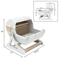 thumbnail image 4 of Caja de Arena Semi-Automática Le You Pet Blanca y Marrón Leche con Limpieza Rápida de Lujo para Gato, 4 of 6