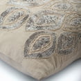 thumbnail image 2 of The HomeCentric Pillow Covers Ecru Pillow Cover Pack of 2 22x22 inch (55x55 cm) Linen Pillow Cover Square Zardozi Sequins Ethnic Sparkly Glitter Pillow Cover Beige Pillow Cover Easter - Silver Charmer, 2 of 3