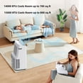 thumbnail image 6 of HOBLOC Air Conditioner 14,000 BTU Air Conditioner Portable for Room up to 700 Sq. Ft. with Remote Control, White, 6 of 9