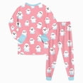 thumbnail image 6 of NOLDARES Boys Girls Halloween Pajamas Cute Pumpkin Print Pjs Cotton Kids Skeleton Sleepwear Clothes Sets Ghost Skull Holiday Sleepwear(Pink,6-7 Y), 6 of 8
