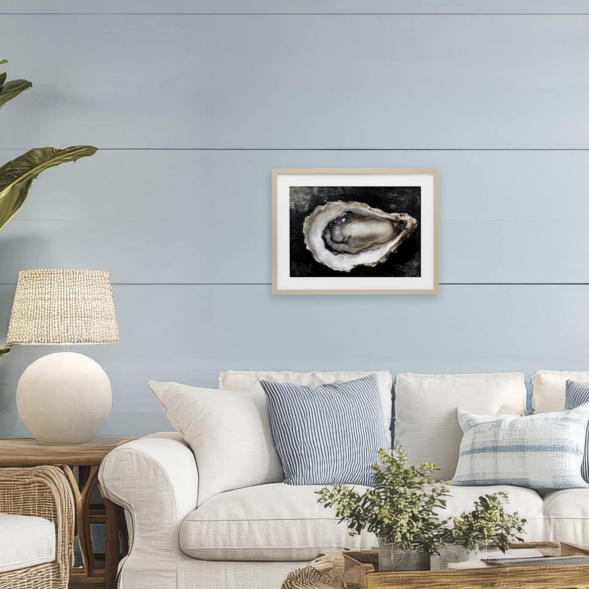 Stupell Industries Black Oyster Pearlescent Shell Birch Framed Print Under Glass, design by LSR Design Studio