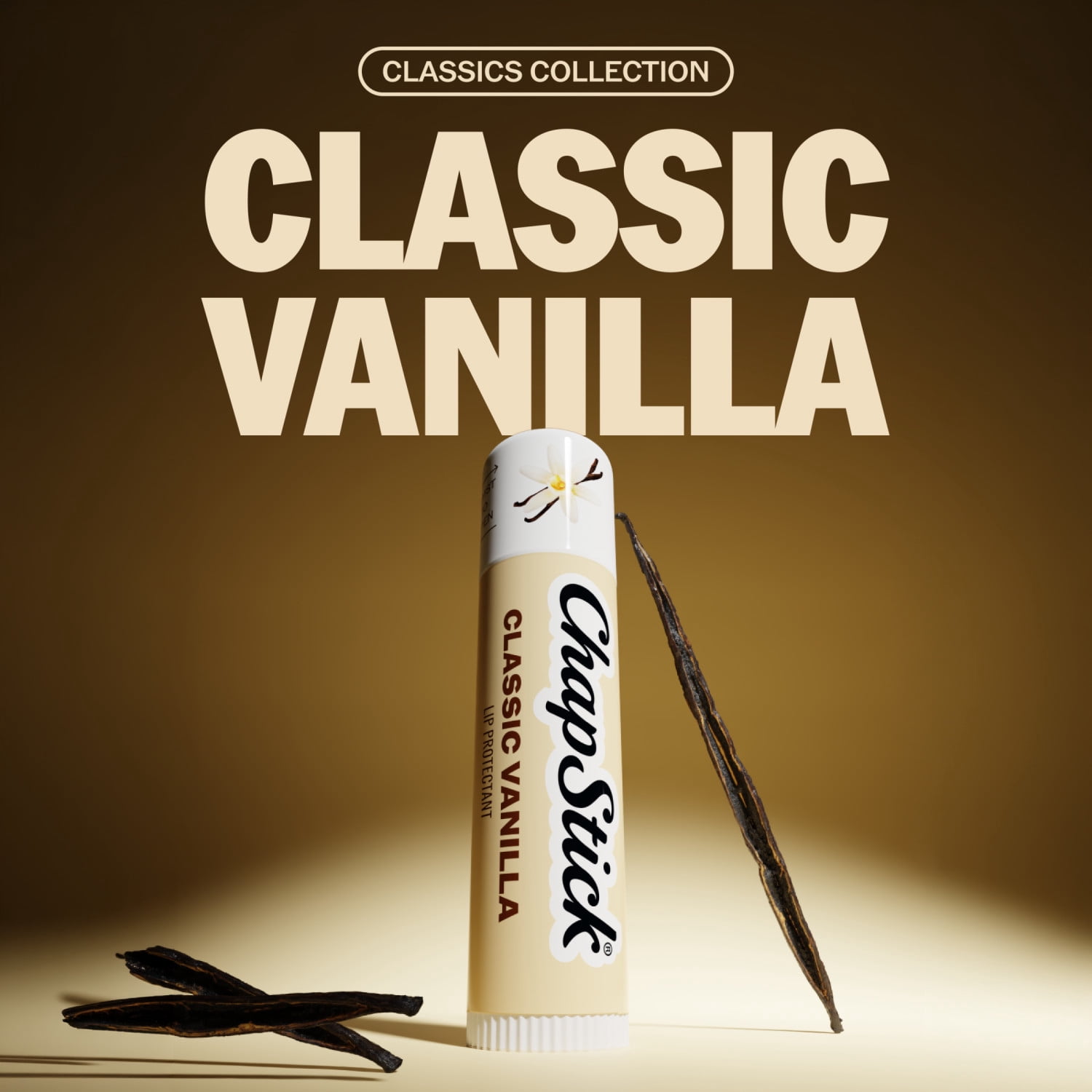ChapStick Classic Vanilla Lip Protectant, Sulfate-Free, Paraben-Free, 3ct/0.45oz
